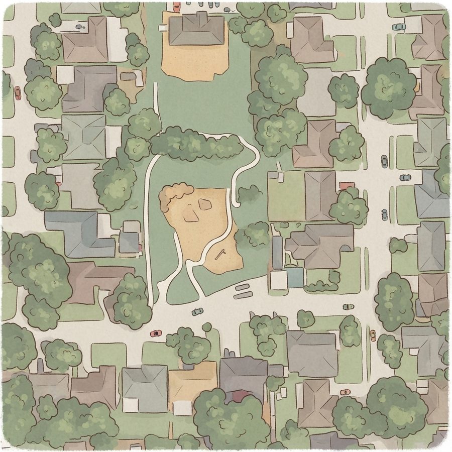 Illustrated map of Sherwood Park