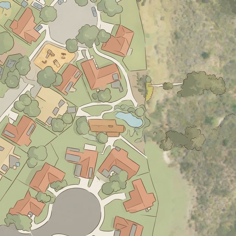 Illustrated map of Shields Place Playground
