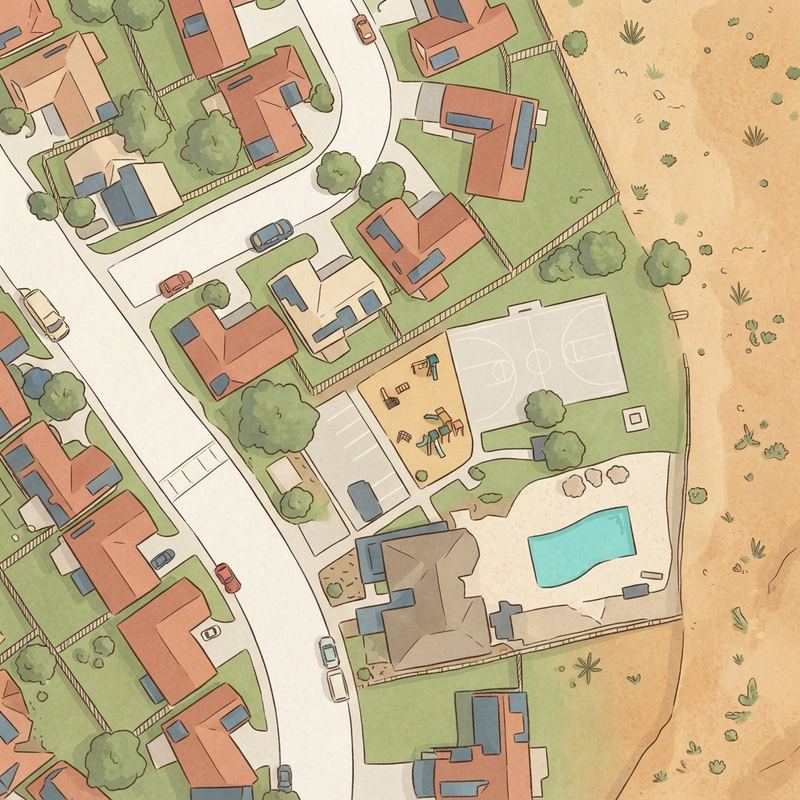 Illustrated map of Shields Street Playground