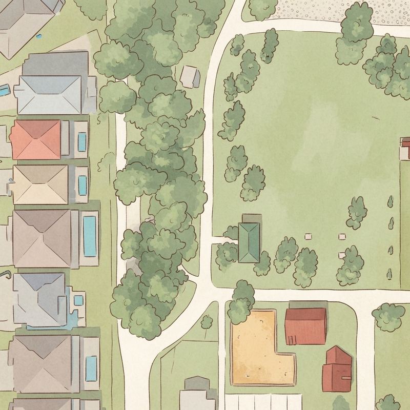 Illustrated map of Shingle Creek Regional Park