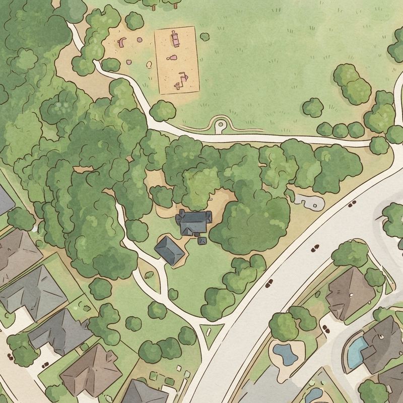 Illustrated map of Shores Park