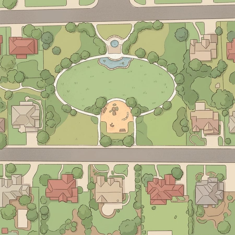 Illustrated map of Siena Park