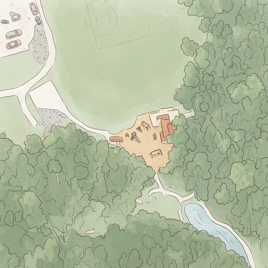 Illustrated map of Sienna (Brazos River) Park