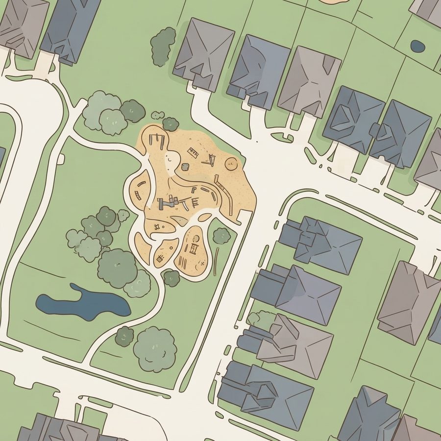 Illustrated map of Sienna Grove Park