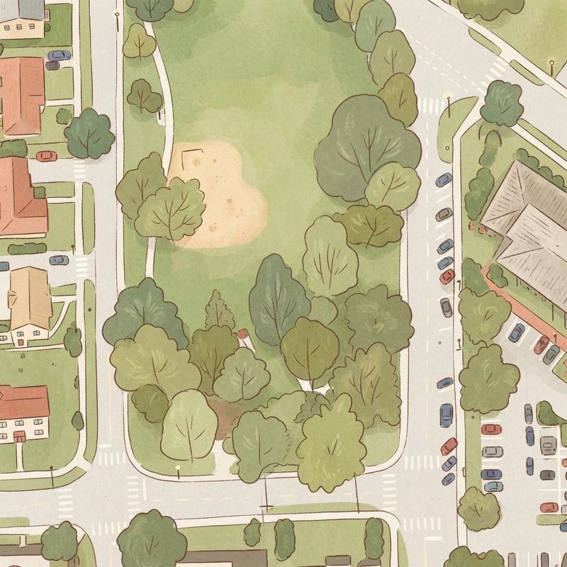 Illustrated map of Sierra Park playground