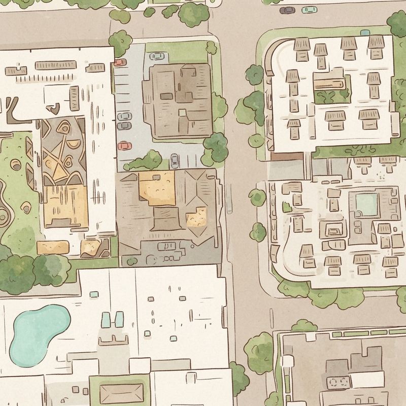 Illustrated map of Silly Monkeys Playhouse