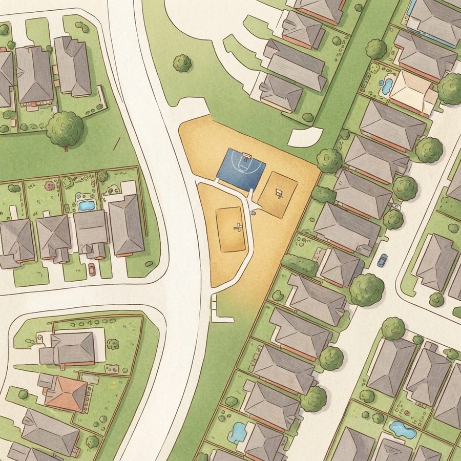 Illustrated map of Silver Canyon Playground