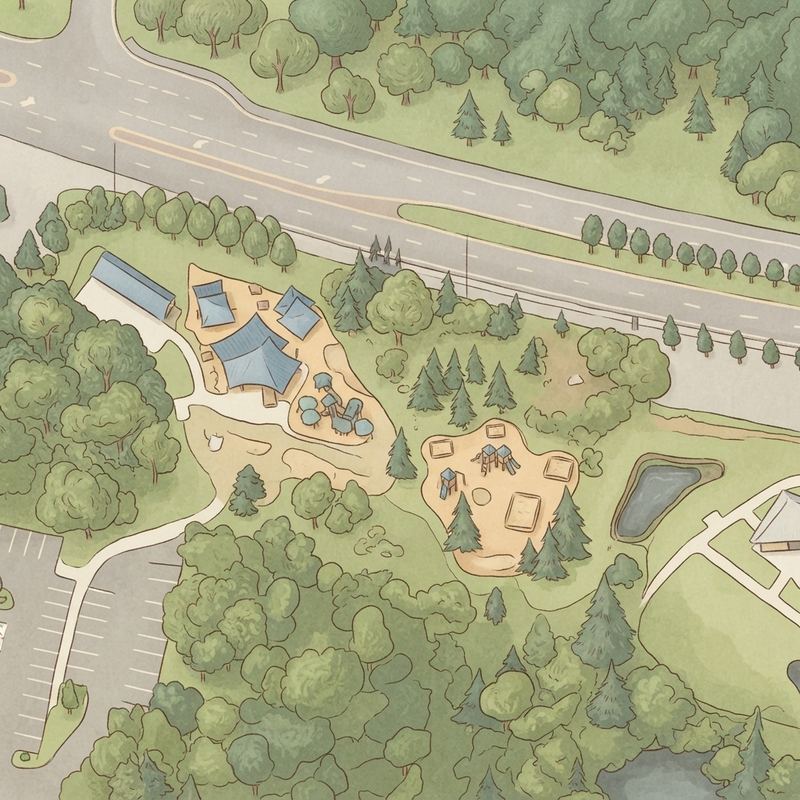 Illustrated map of Silver Comet Linear Park