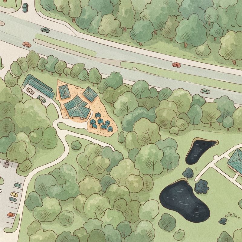 Illustrated map of Silver Comet Skate Park