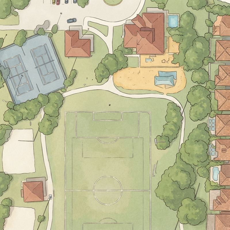 Illustrated map of Silver Shores Park