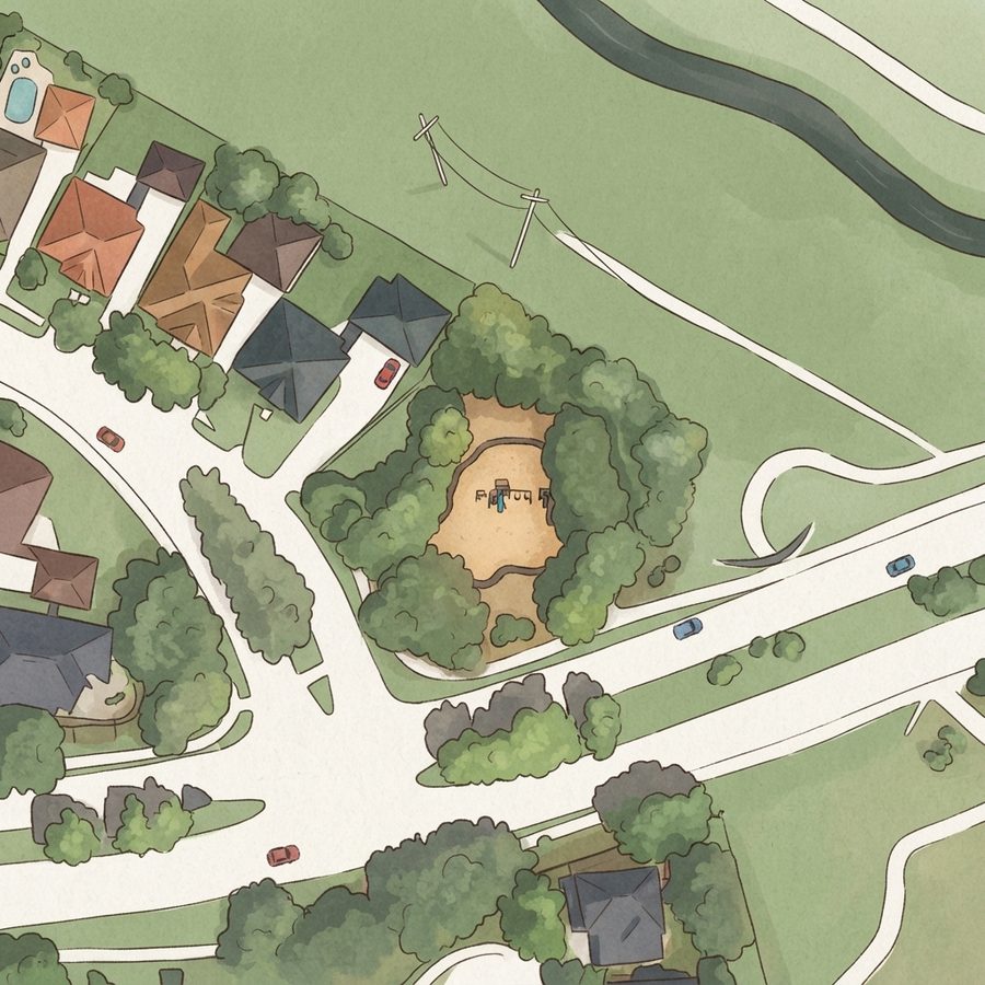 Illustrated map of Silverlake HOA Community (Residents ) Creekstone Community Park.