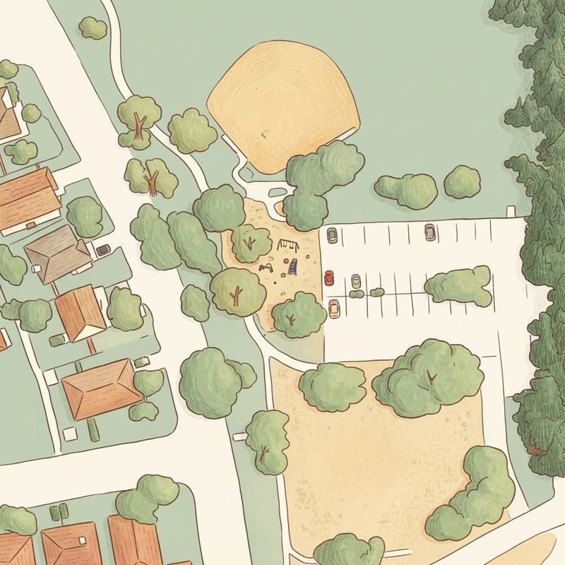 Illustrated map of Singing Hills Park