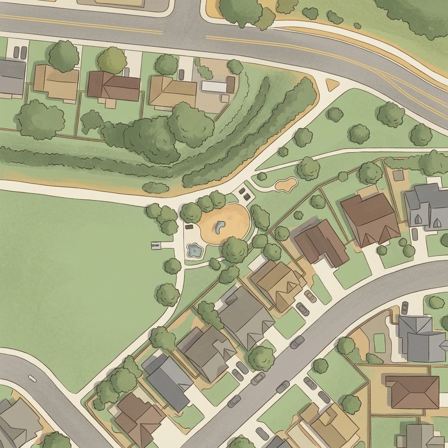 Illustrated map of Sister Cities Park