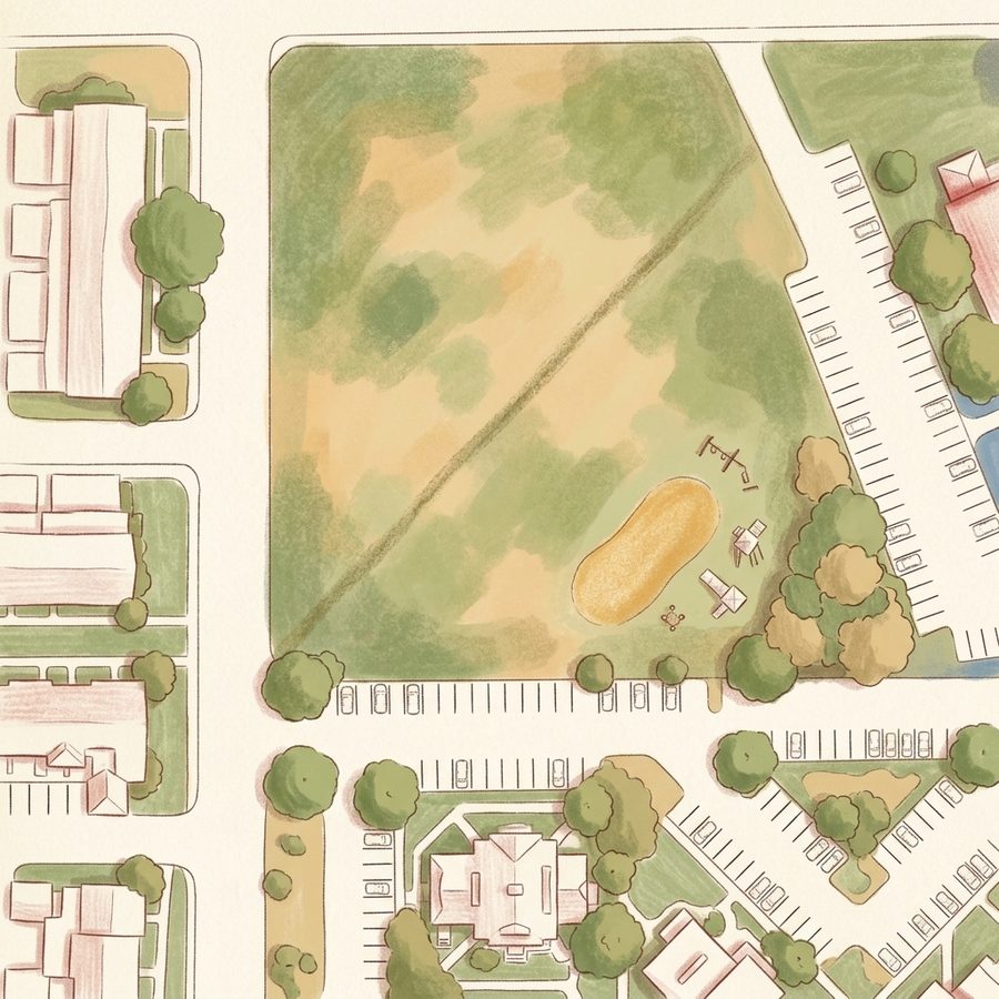 Illustrated map of Sky Park