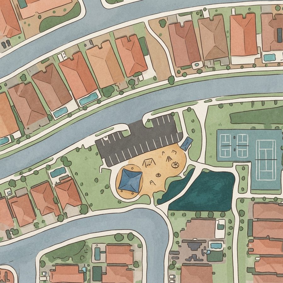 Illustrated map of Skye View Park
