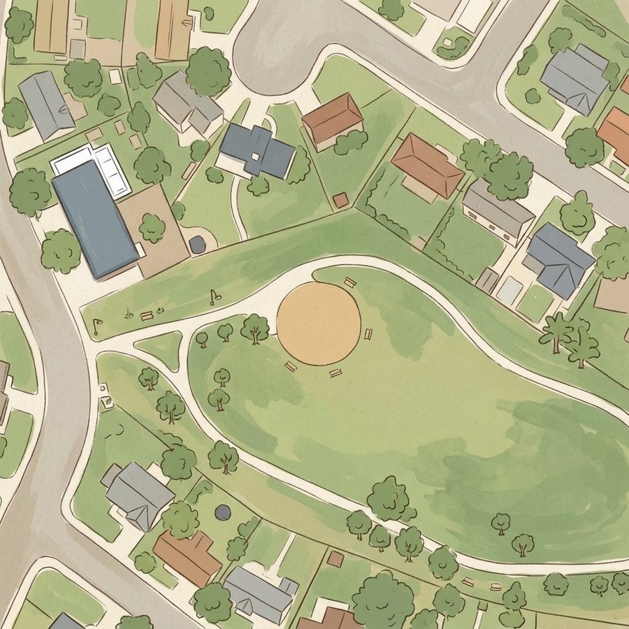 Illustrated map of Skylake Park