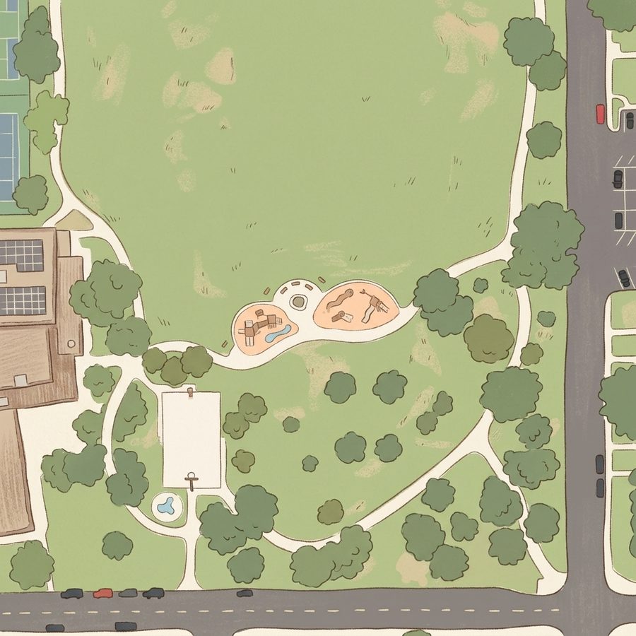 Illustrated map of Skyland Park