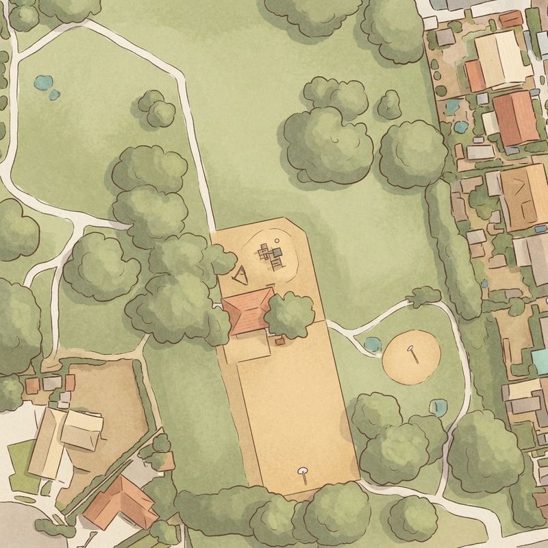 Illustrated map of Skyline Hills Park