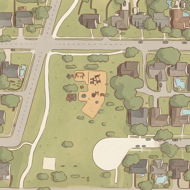 Illustrated map of Slay/Baker Park