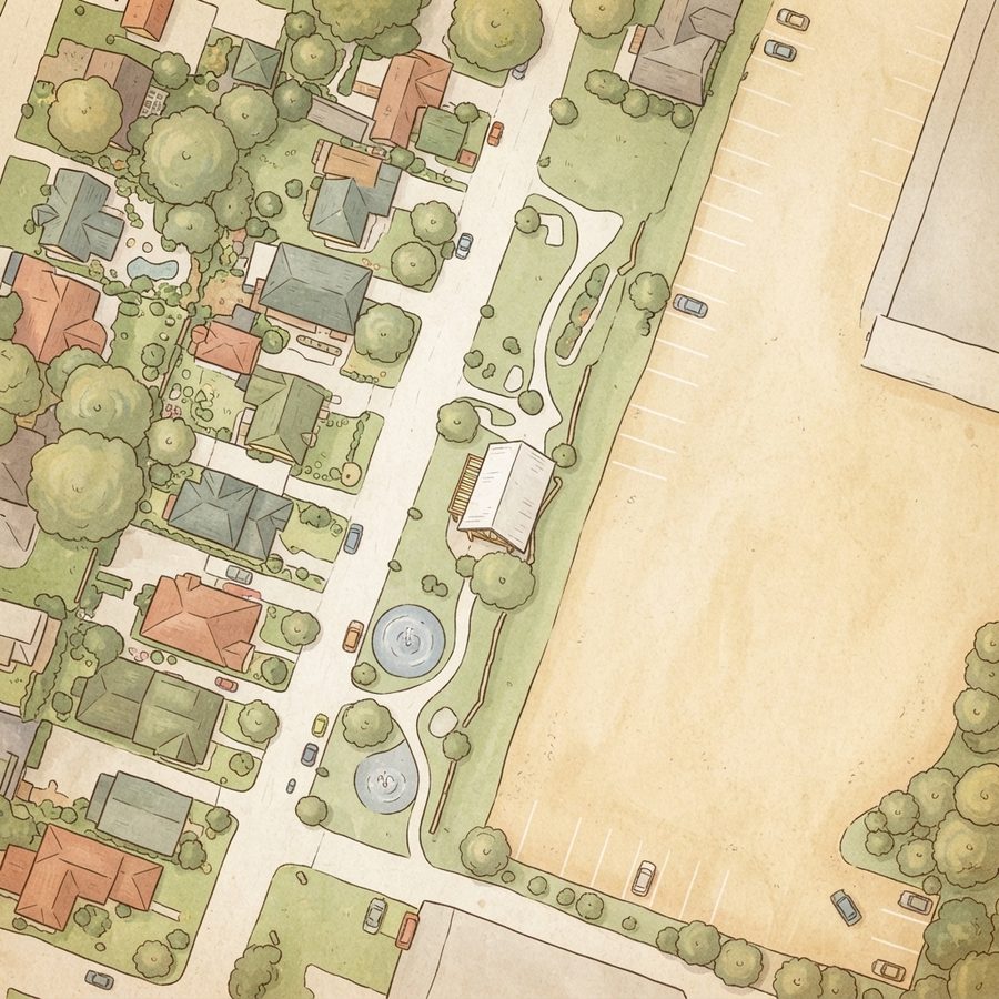 Illustrated map of Smither Park
