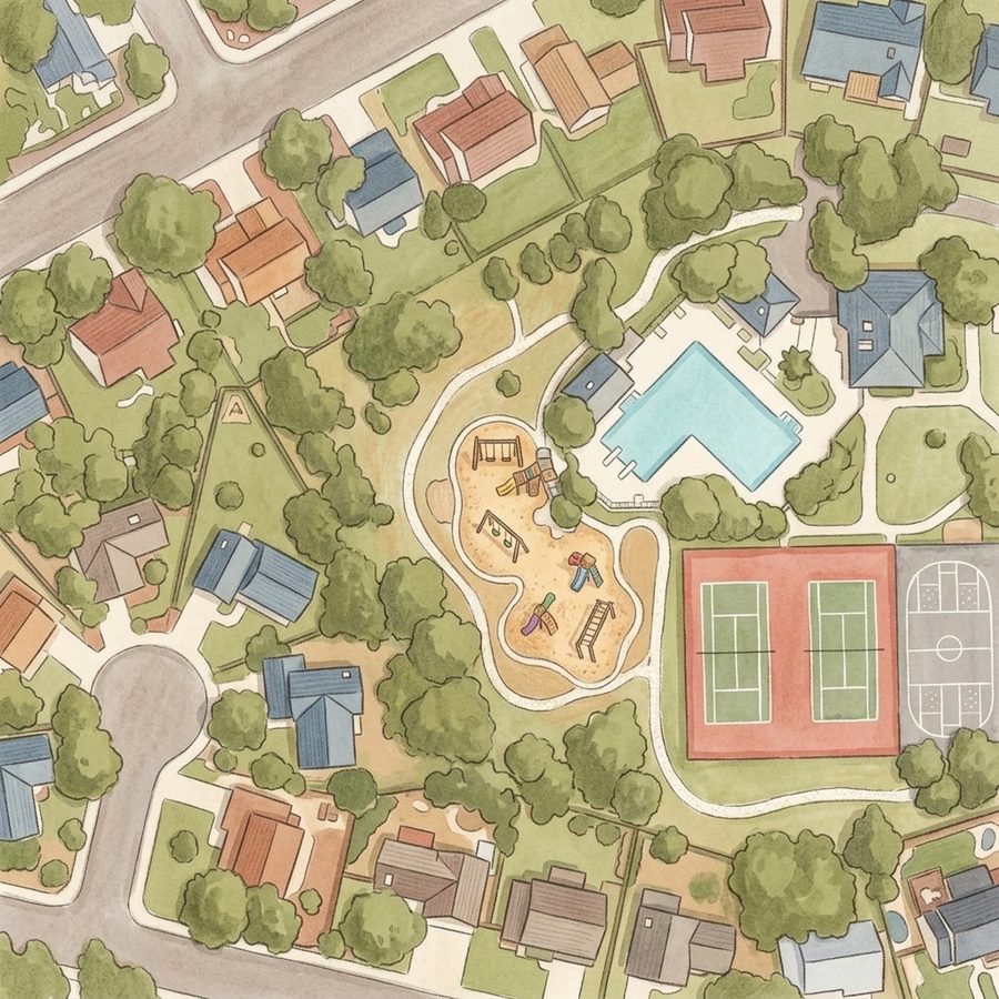Illustrated map of Smoky Hill Park