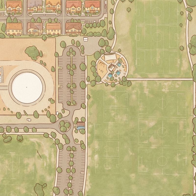 Illustrated map of Snedigar East Park