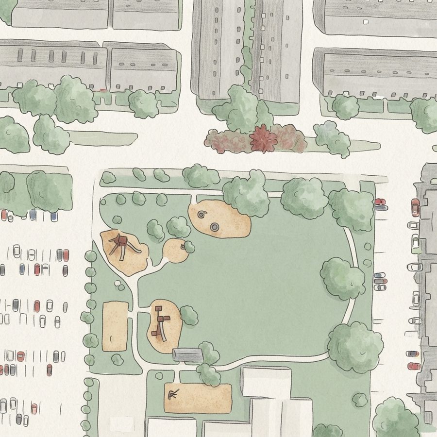 Illustrated map of Sneed Spark Park