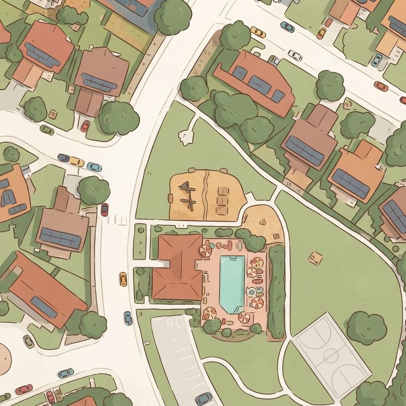 Illustrated map of Snook St Playground