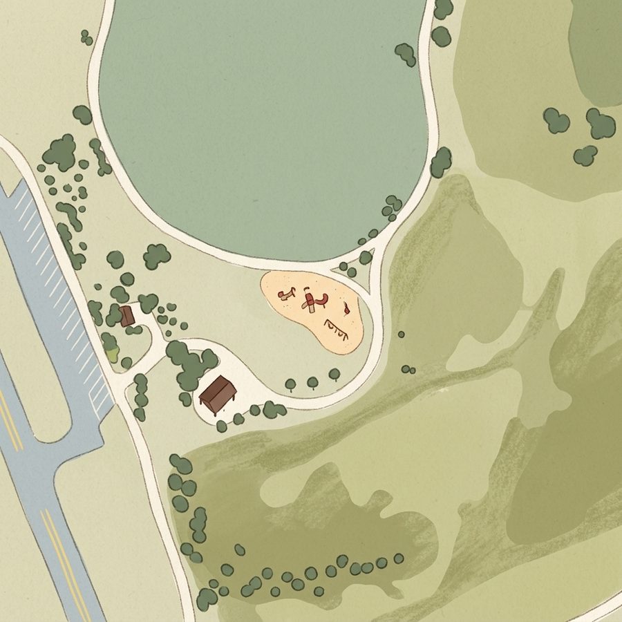 Illustrated map of Soaring Eagle Park