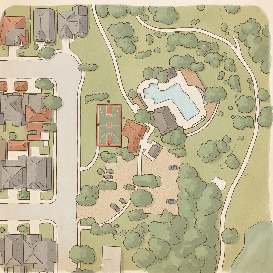 Illustrated map of Solana Ridge Park