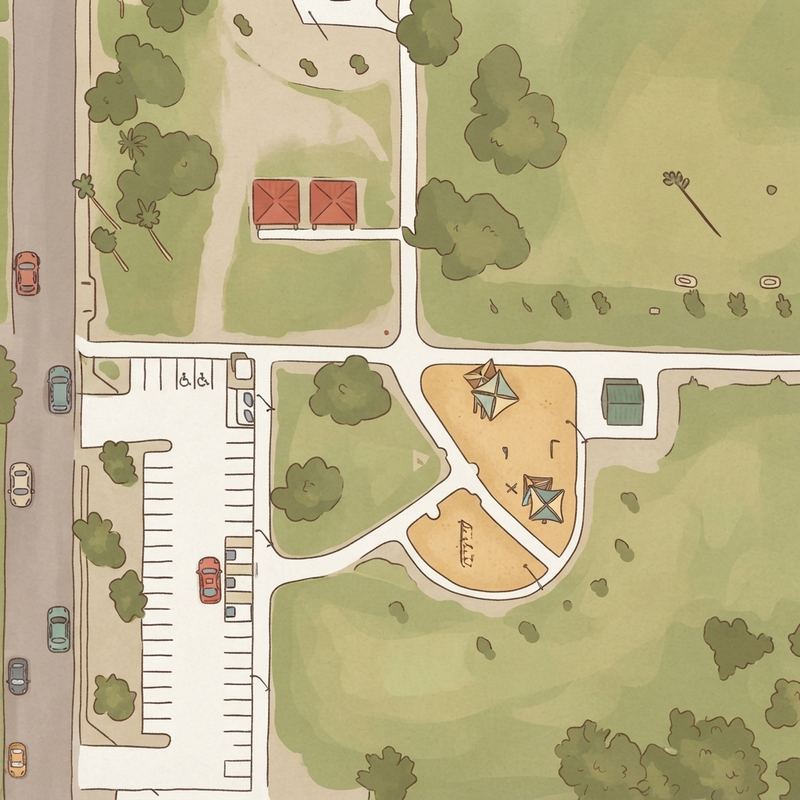 Illustrated map of Solano Park
