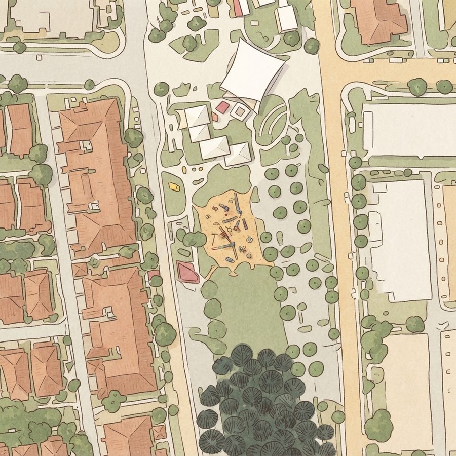 Illustrated map of Solista Park
