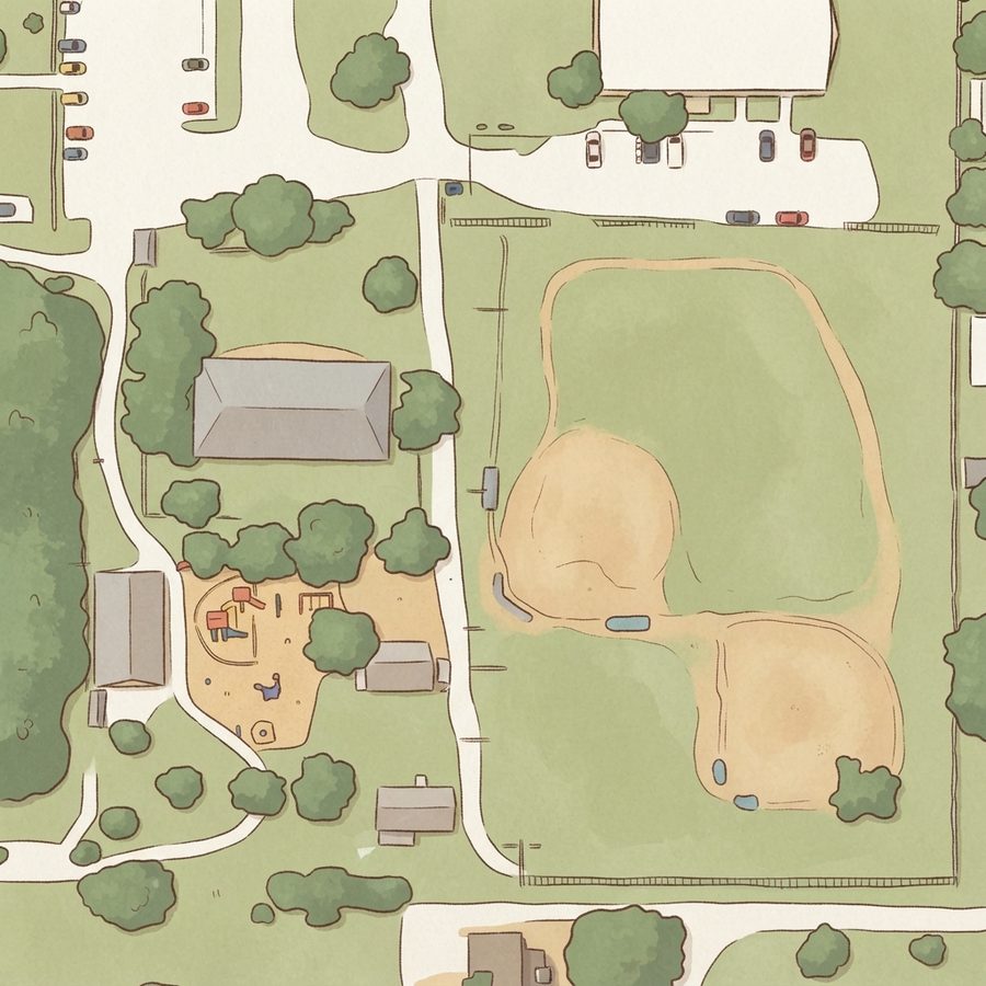 Illustrated map of Somerset City Park