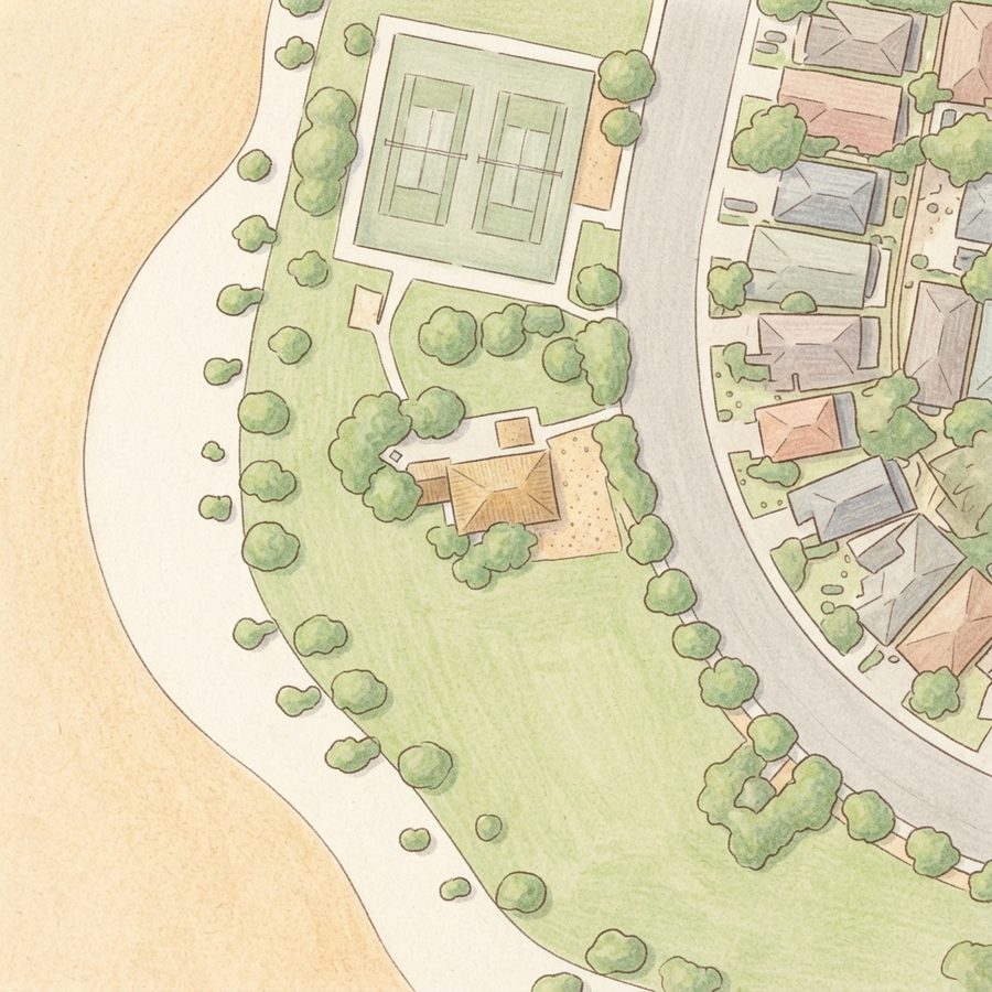 Illustrated map of Somerset Hills Park