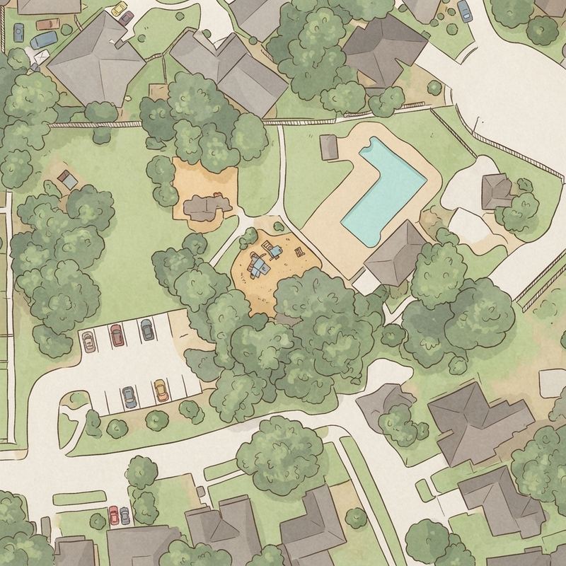 Illustrated map of Sommerall Park