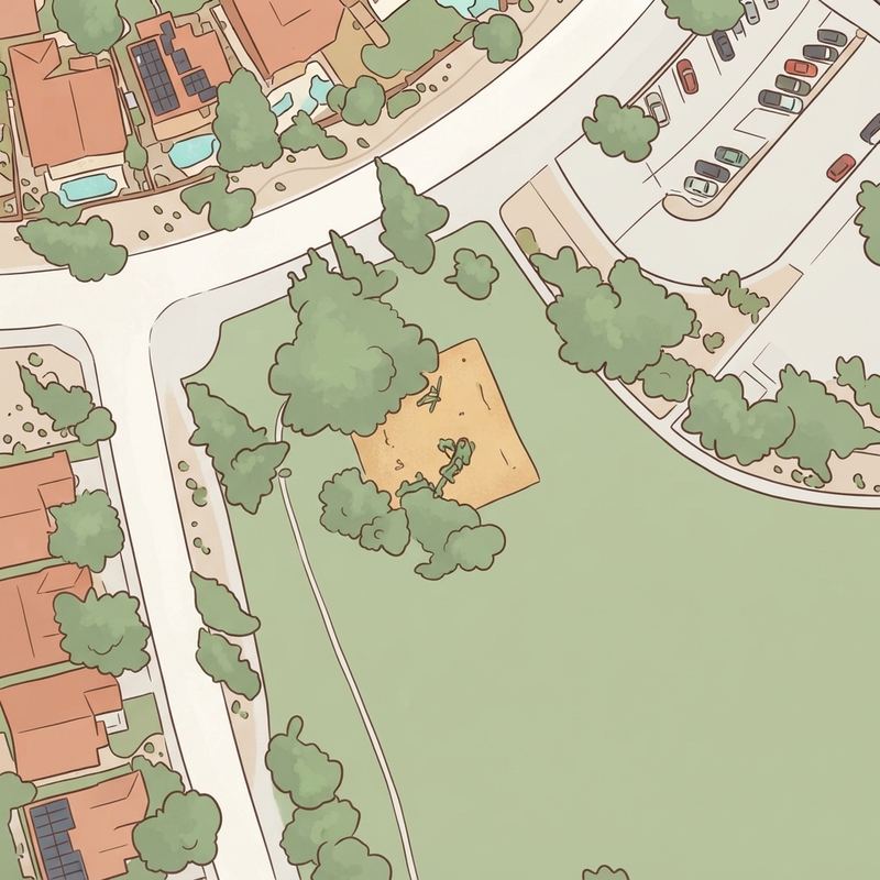 Illustrated map of Sonoma Ranch Park