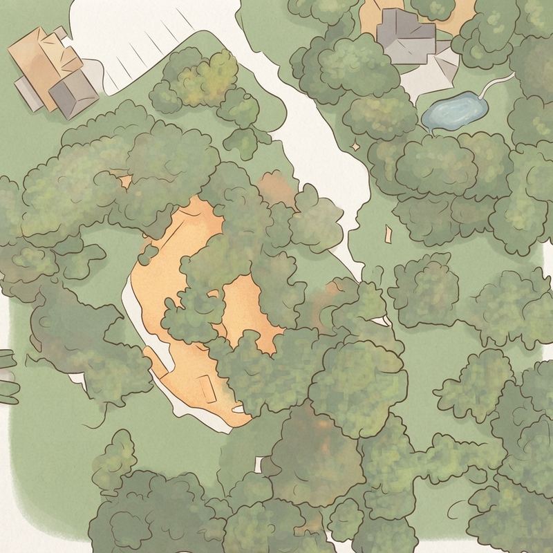 Illustrated map of South Bend Park