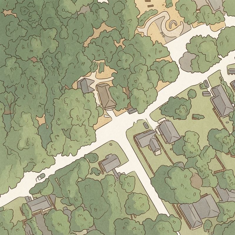 Illustrated map of South Central Park