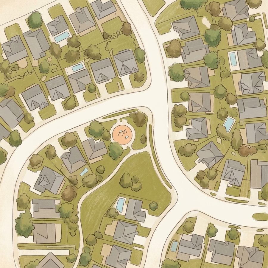 Illustrated map of South Cormorant Circle Playground