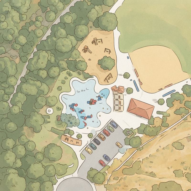Illustrated map of South Creek Park