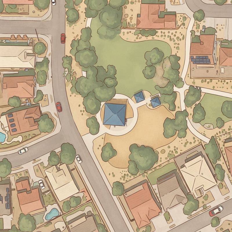 Illustrated map of South Greer Ranch Park