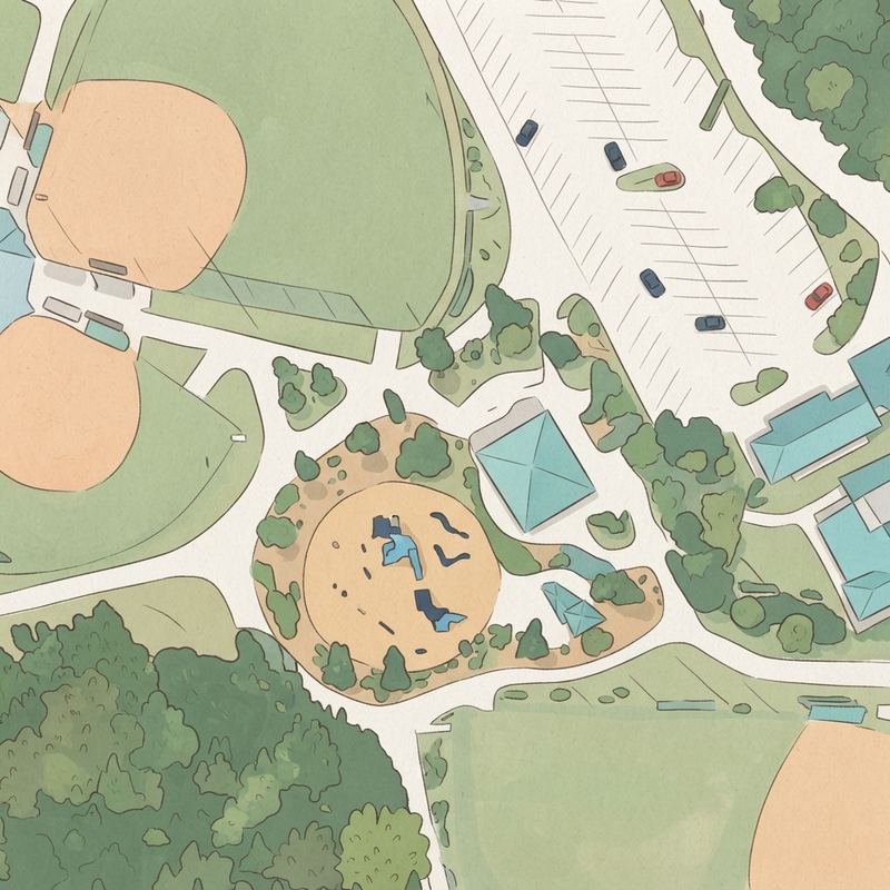 Illustrated map of South Gwinnett Park