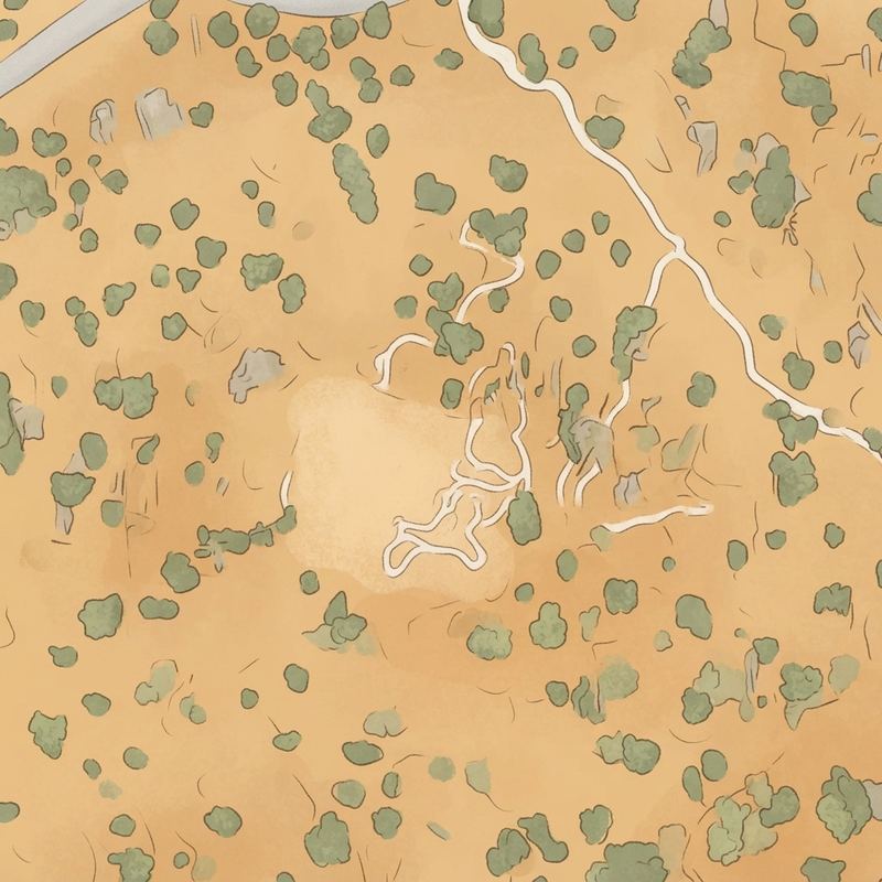 Illustrated map of South Mountain Park and Preserve