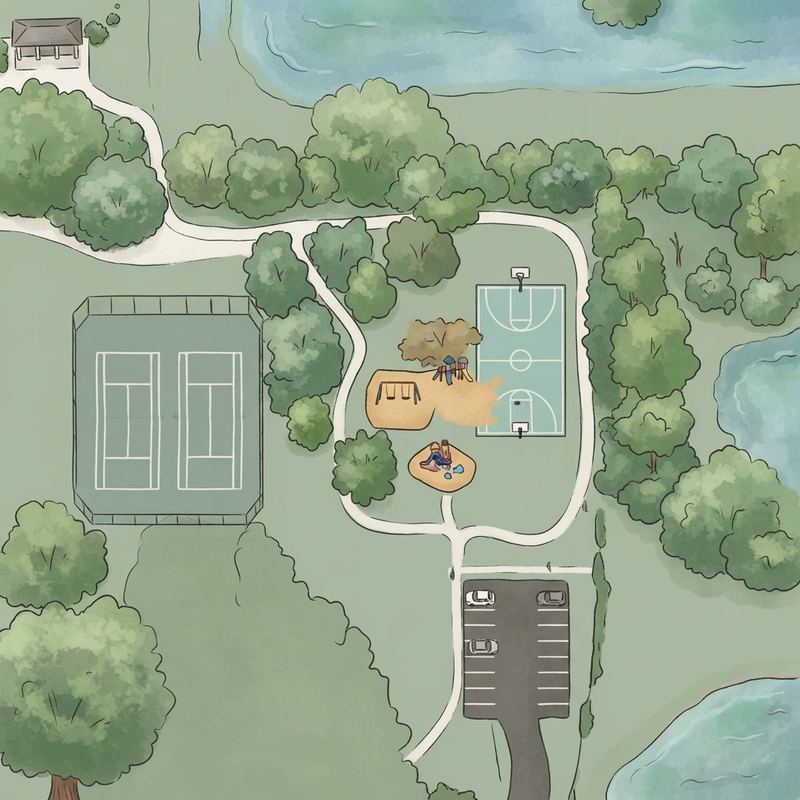 Illustrated map of South Orange Youth Sports