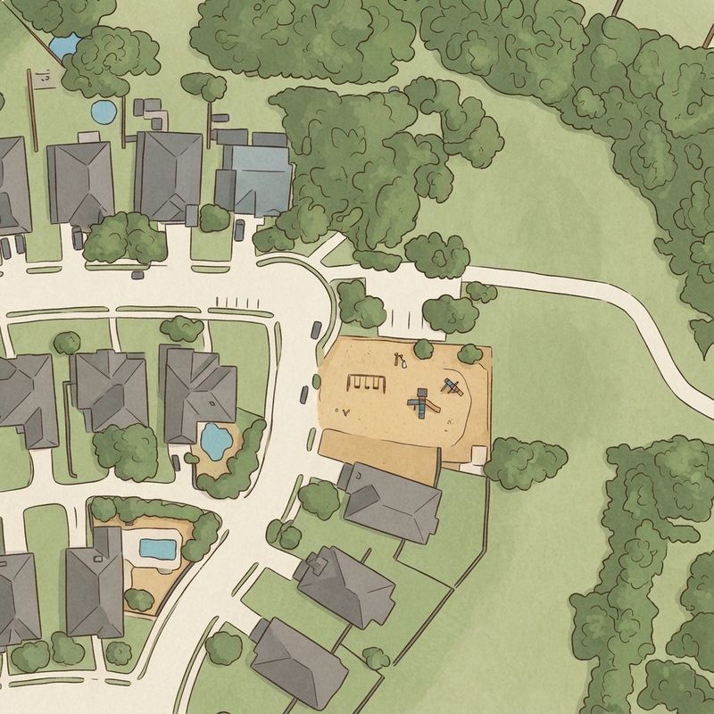 Illustrated map of Southbrook Park