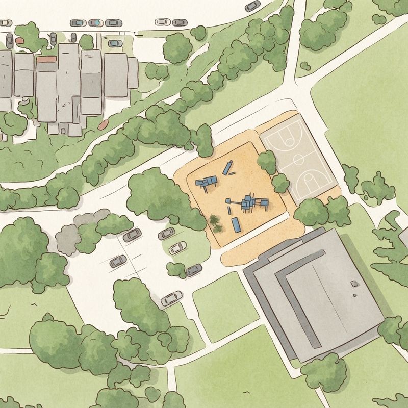 Illustrated map of Southcrest Park