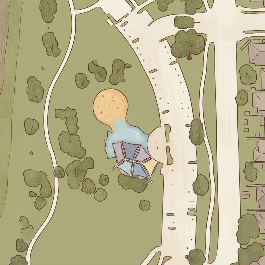 Illustrated map of Southdown Park