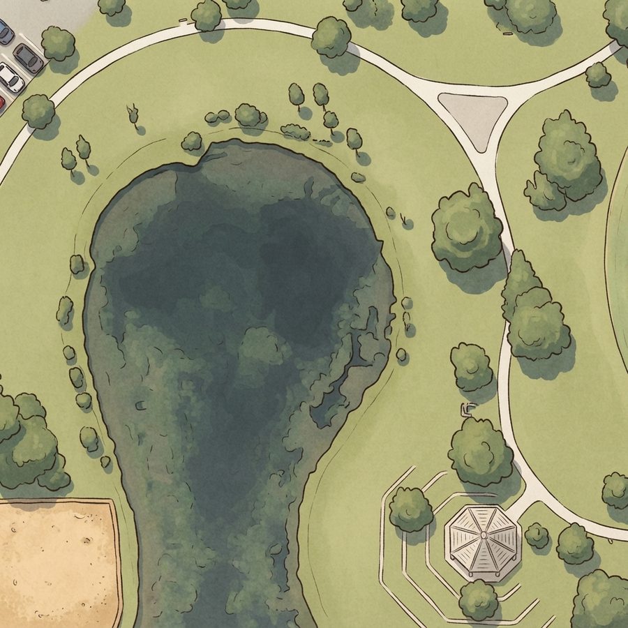 Illustrated map of Southport Community Park