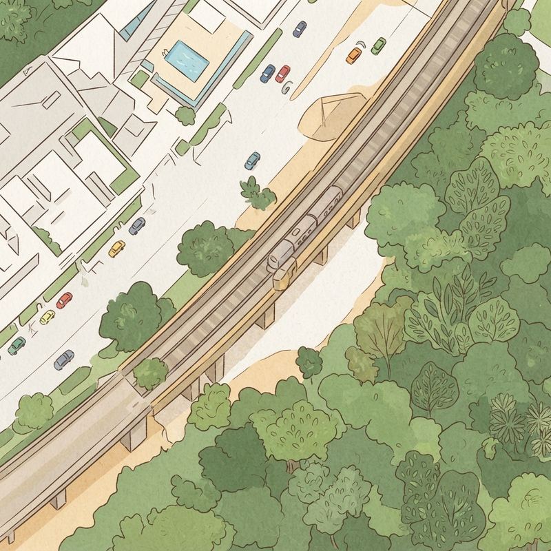 Illustrated map of Southside Park