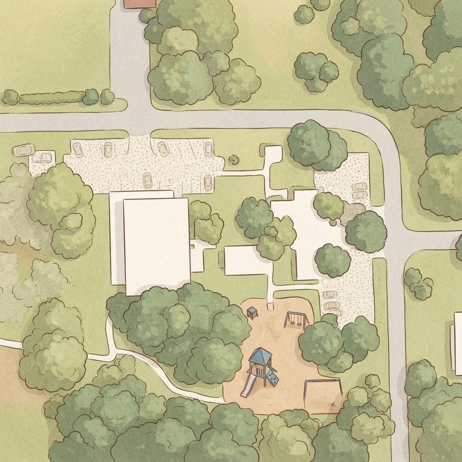 Illustrated map of Southwell Park